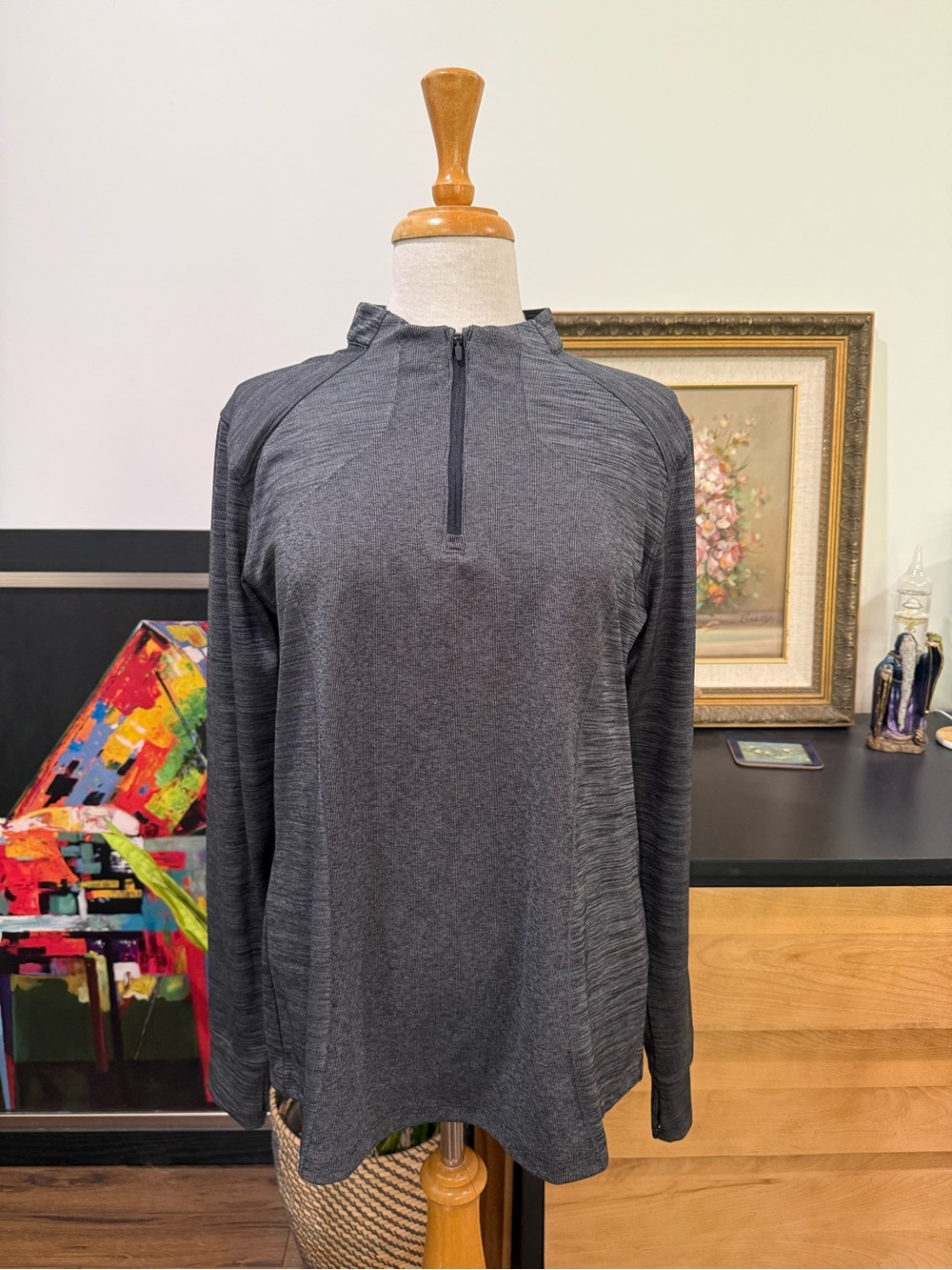 Under Armour Women's Charcoal Gray 1/4 Zip Performance Pullover